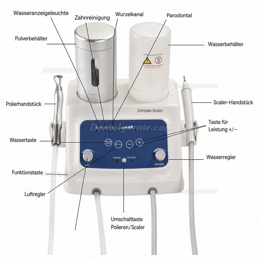 YS YS-CS-A (5E) Zahnreinigung Ultraschall Scaler Parodontalger&auml;t + Pulverpoliturfunktion